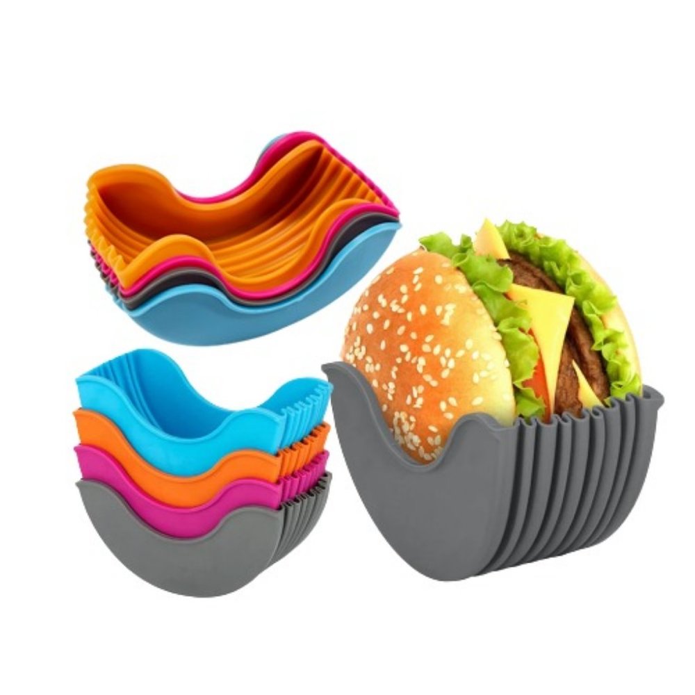 Perfect Gift Retractable Fixed Box Hamburger Holders for Burger Lovers Adults